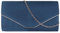 Meliyya Damen Samt Clutch Bag Abendtasche Unterarmtasche Hochzeit Tasche Elegante Umschlag Crossbody Schultertasche kleine Umhängetasche, Dunkelblau