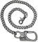 Ahiller Geldbörsenkette mit Verschluss [Doppelschloss-Design mit Wolframstahl-Kegelkopf], Heavy Duty Biker-Kette, Herren-Geldbörsenkette, Jeanskette und Schlüsselkette（QK-schwarz,1）