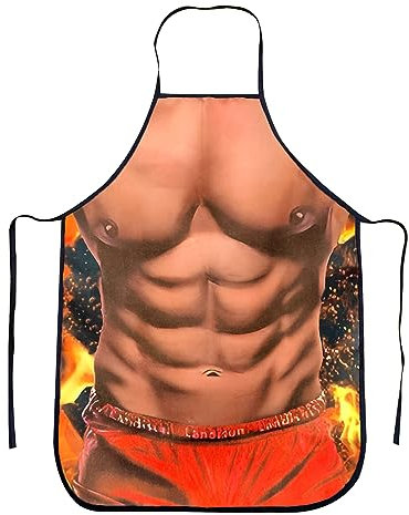 Cosysparks Kochschürze Männer Sexy, Lustige Grillschürze für Küche, BBQ Party - Erwachsene Schürze Geschenk (Stil 2)