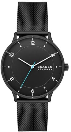 Skagen Herrenuhr Riis 3-Zeiger-Werk Edelstahl schwarz, SKW6886