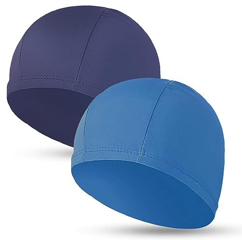 SURALIN 2 Pezzi Cuffia Piscina Adolto Cuffie Nuoto Cuffia Piscina Donna Cuffia Piscina Uomo Super Elastica per sport acquatici