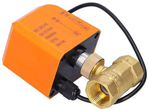 Kugelhahn, Motorisierter Kugelhahn, 2-Wege-elektrischer Kugelhahn DC12/24 V DN20 2-Draht-Messing-Kugelhahn Verbindungsmethode Rohr, Industrie-Kugelhähne