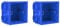 2 scatole di plastica, 86 mm x 86 mm x 46 mm, scatola di giunzione, scatola durevole per il montaggio di dispositivi elettrici (blu)