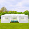 Outopee 3 x 9m Party Tent Gazebo with Sidewall & Windows, Outdoor Gazebo Marquee Garden Wedding Party Tent Waterproof Patio Canopy for Sun Rain Shelter, White(7 Side)