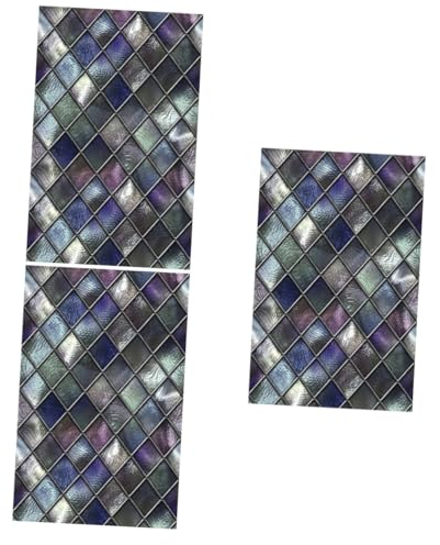 Cabilock 3 STK Cellophan Vorhang Spiegelaufkleber reflektierende Fensterfolie Auto-Dekor Privatsphäre-Fensterfolie dekoratives Fenstervinyl Haushalt Glas Fensteraufkleber