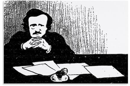 JUYOZ Felix Vallotton Malerwerke, Edgar Allan Poe, Poster, Leinwand, Wandkunst, Bild, Drucke, zum Aufhängen, Foto, Geschenkidee, Dekoration, Zuhause, Kunstwerke, 30 x 45 cm