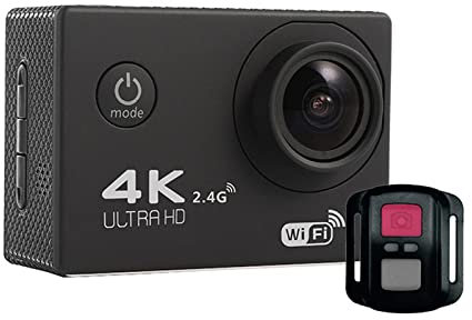 QITHRAN 4K WiFi Action Camera 170 Degree Wide Angle Ultra HD 30M Depth Waterproof Camera