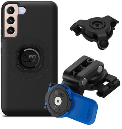 Quad Lock Motorcycle Brake Reservoir Phone Mount Kit with Vibration Dampener and Galaxy S22+ MAG Case