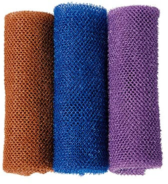 Generisch A Adult Set mit afrikanischen Netzschwamm-Badetüchern, Waschlappen, Körperwäscher zur Verwendung in der Dusche, afrikanisches Peeling-Netz für die Rückenwäscher-Haut Perle Velours (Pink, On
