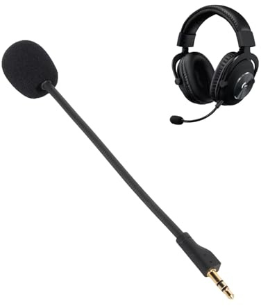 für G PRO G PRO X Headset-Mikrofon-Ersatz, 3,5 Mm Abnehmbares Gaming-Mikrofon mit Schaumstoff für G PRO G PRO X Headset-Spielmikrofon