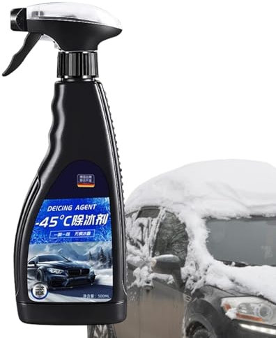 Spray dégivrant pour voiture, spray anti-gel, spray de dégivrage de pare-brise, nettoyant pour vitres de voiture, 500 ml de liquide de dégivrage à action rapide, produits d'entretien de voiture