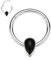 16G Septum Schmuck Septum Nasenring Silber Daith Ohrring Chirurgenstahl Scharnier Segment Nase Clicker Ring Muschel Ohrring Knorpel Ohrring Helix Tragus Rook Piercing Schmuck 8 mm mit schwarzem Achat