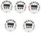 KOMBIUDA 5St Poker-Timer Küchenuhr Schachuhr Glücksspiele Poker-Sachen Pokerknöpfe Poker-Shot-Uhr Haushaltstimer digitaler Timer Party-Tools Timer für das Studium Party-Timer Plastik Weiß