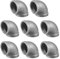 sourcing map 1 9/16(40mm) 90 Degree Malleable Iron Elbow Fitting, Threaded Pipes Fitting Brackets Nipples for Vintage Fixtures DIY Furniture Pipe Plumbing, 8Pcs