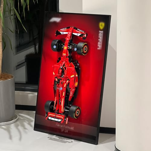 Tableau mural pour Lego Technic Ferrari SF-24 F1 - Kit de construction 42207 - Pour adultes - Support mural - Décoration de maison ou de bureau - Couleur dégradée (voiture non incluse)
