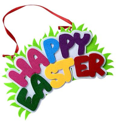 SHINEOFI 1 Stück Wandtattoo Ostern Tür Wandkunst Dekoration Wandanhänger Aus Filz Ornamente Ostern Wandanhänger Osterparty-anhänger Wandtattoo Zu Ostern Interessanter Wandbehang Gefühlt