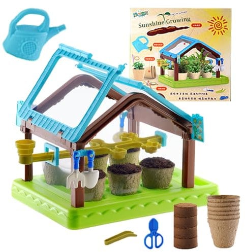 Juego Científico De Botánica,Invernadero para Niños,Kit Jardineria Niños,Experimentos Niños 6 Años,Kit para Amantes De Las Plantas,Experimentos De Cultivo De Plantas,para Mini Jardineros y Botánicos