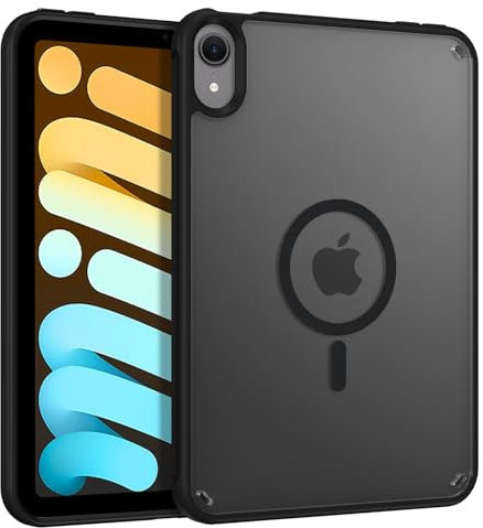 Telaso for iPad Mini 7 Case (A17 Pro, 2024 Model, 7th Generation) / Mini 6 Case (2021 Model, 6th Generation), Magnetic Slim Matte Skin-Friendly Touch Tablet Cover for iPad mini 7/6 8.3 inches, Black