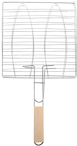 Milisten Grillkorb für Gemüse und Fisch Robustes Grill Rack für BBQ Camping und Outdoor Einsätze Einfach zu Reinigen Hitzebeständig und Langlebig Grillhilfe für Gleichmäßige