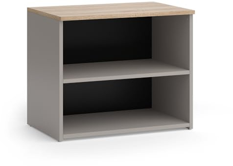 Vicco Credenza bassa Wido, Greige/Sonoma, 60 x 50 cm con 2 scomparti