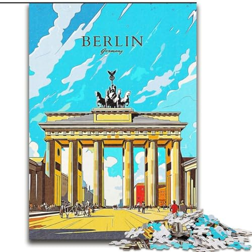 Puzzle für Erwachsene Deutschland Berlin Reise Lernspiele Lernspiel für Geburtstag, Weihnachten für und ab 14 Jahren (38x26cm) 1000 Teile