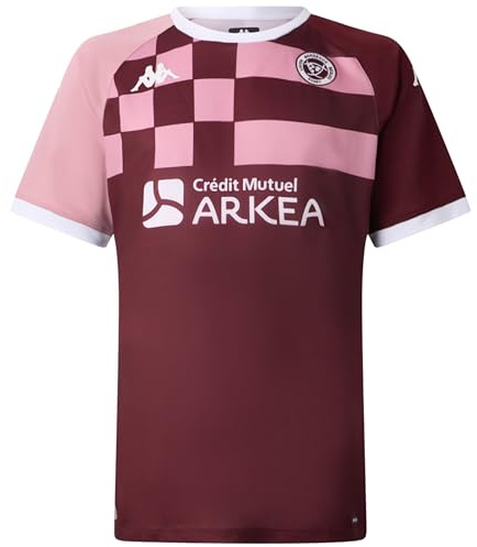 Kappa Mokibaper Union-Trikot, burgunderrot, Ubb, offizielles Rugby-Trikot – für Herren – Bordeaux/Rosa, bordeaux, XL