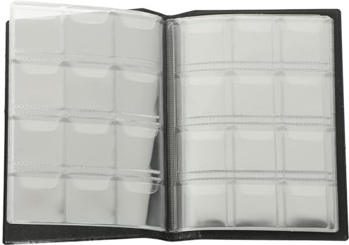WOONEKY Münzalbum aus PU Leder mit 120 Fächern zur Münzsammlung und Aufbewahrung für Sammler und Kinder Praktisches Sammelbuch für Euromünzen und Gedenkmünzen