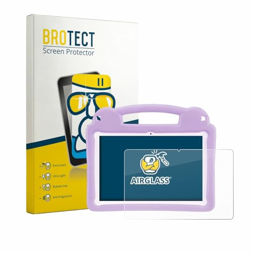 BROTECT Schutzglas für LETGOSPT Kids Tablet 10.1 | Transparenter Displayschutz Made in Germany Schutzfolie Panzer Folie Glas 9H Anti-Fingerprint Einfache Montage Clear