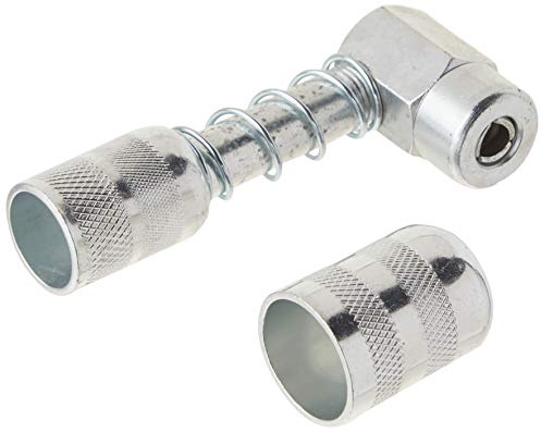 Lumax LX-1404 Silber 90 Grad Fettkupplung für schwer zugängliche Fettfittings an Autos, LKWs, Landwirtschaften Ideal zur Schmierung von Front- und Allradfahrzeugen