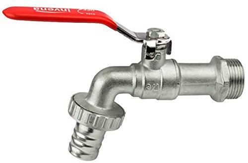 3/4 Garden BIB TAP Water Lever Type Valve RED Handle + Garden Hose Plug
