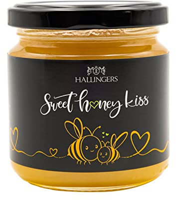 Hallingers Wald & Blüte - Deutscher Bienenhonig (Glas) - Geschenk im Sommer & als perfektes Grillgeschenk | Genesung Ruhestand Freundschaft