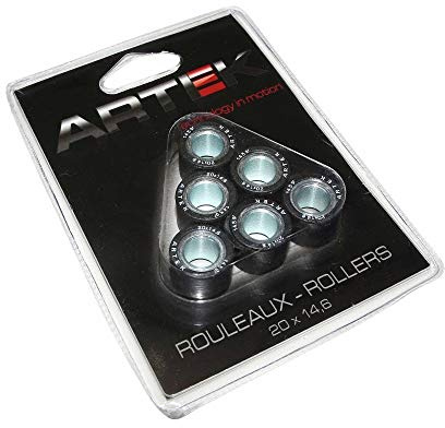 GALET MAXISCOOTER ARTEK K1 20x14,6 14,5g (x6) POUR HONDA 125 PCX, SH, PANTHEON, S-WING- KYMCO 125 DINK, GRAND-DINK