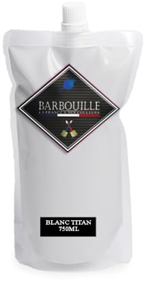 BARBOUILLE - Peinture Acrylique Blanc Titanium - Aspect Velours - Peinture Mur, Plafond & Boiserie - Lessivable - Séchage En 30 min - COV A+ - Fabriquée En France - 750 ml