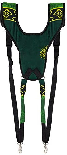 XDrum Djembe Gurt Eco (Schultergurt zum Umhängen von Djemben, mit 2 Metallkarabinern, längenverstellbar von 60 bis 76 cm) grün