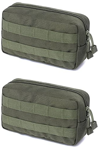 TRIWONDER Taktische Hüfttaschen, Molle Klein Tasche, Wasserdicht Gürteltasche Beutel für Camping Wandern Jagd (Grün - 2)