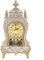 MOUMOUTEN Vintage Uhr, 3D Retro Puzzle Tischuhr Nostalgie Metall Standuhr mit Basis für Erwachsene Kinder Pendel (Weiß)