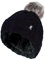 HEAT HOLDERS - Damen Bunt Muster Winter Outdoor Fleece Warm Wintermütze/Beanie Mütze mit Pompon Bommel (Einheitsgröße, Schwarz)
