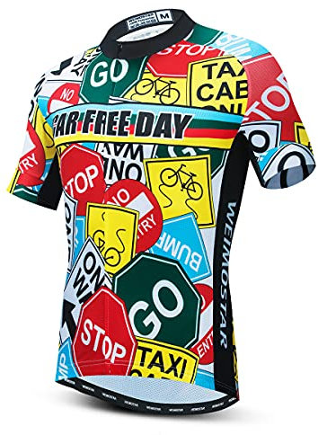 Hotlion Herren Radtrikot MTB Jersey Sommer Kurzarm Rennrad Shirts, Cf0352-sj, L