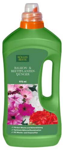 Balkon- & Beetpflanzen-Dünger mit Humat 1 l, Flüssigdünger mit Humat für Balkon- & Beetpflanzen, Düngemittel, Düngung, Kölle's Beste Balkon- & Beetpflanzen-Dünger mit Humat