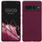 kwmobile Hülle kompatibel mit Google Pixel 7 Pro Hülle - weiches TPU Silikon Case - Cover geeignet für kabelloses Laden - Bordeaux Violett