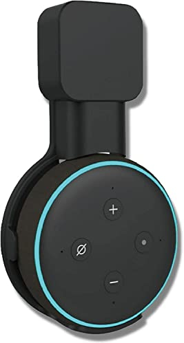Sintron Wall Mount Holder Black for Dot 3rd Generation & UK Google Mini, Smart Home Wall Mount Stand Hanger for Dot 3 Speaker Holder, Simplify Declutter Your Living Space Without Messy Wires (Black)