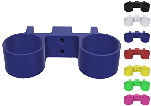 R-Satz Shop Akkuschrauber Wandhalterung passend für Bosch, Makita, Metabo, Ferrex, Parkside, Milwaukee, Einhell, Dewalt und weitere - Doppelhalter Wand (Blau)