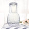 LIUCONGBD Carafe à eau et verre vintage pour table de chevet avec verre à gobelet, carafe à eau transparente pour salle de bain, pichet à eau et tasse