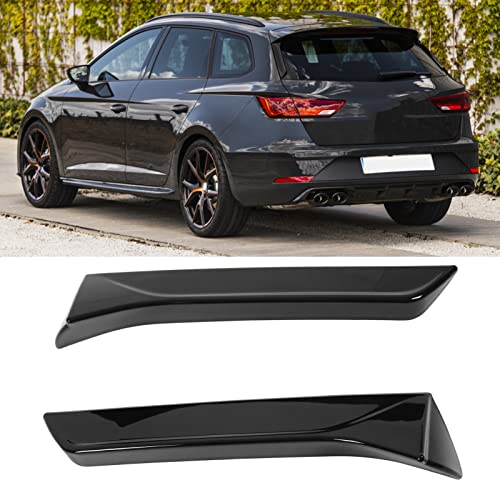 2 Stück Heckscheiben-Seitenspoiler, Heckscheibenspoiler-Seitenflügelverkleidung, Flügelaußenverkleidung links rechts Ersatz für SEAT LEon 5F FR Mk3 MK3.5 2013-2021(Klavier schwarz)