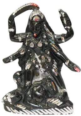 LAKSHMI'S EAGLE Indische Göttin Messing Statue Dekorative Figuren Kali Ma Statue Hindu Gott Skulptur Religiöse Statue Schreibtisch Prunkstück Hindu Tempel Heimdekoration Puja Artikel Geschenk
