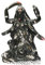 LAKSHMI'S EAGLE Indische Göttin Messing Statue Dekorative Figuren Kali Ma Statue Hindu Gott Skulptur Religiöse Statue Schreibtisch Prunkstück Hindu Tempel Heimdekoration Puja Artikel Geschenk