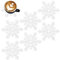 orion group Becheruntersetzer Tassenuntersetzer Tassenunterlagen Unterlage Untersetzer Filz Schneeflocke weiß 6er-Set 13,5 cm