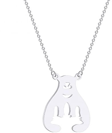 INCIDO Anhänger Halskette Space Eisbär Aurora Nordlichter Silhouette geformte Anhänger Halskette Minimal handgefertigter arktischer Tierschmuck für Frauen Schmuck Geschenke