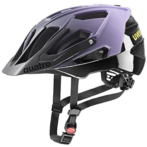 uvex Quatro cc - sicherer MTB-Helm für Damen und Herren - individuelle Größenanpassung - Verstellbarer Schirm - Lilac-Black matt - 52-57 cm