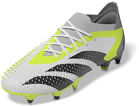adidas Unisex Predator Accuracy.1 L Sg Football Shoes (Soft Ground), FTWR White Core Black Lucid Lemon, 6.5 UK